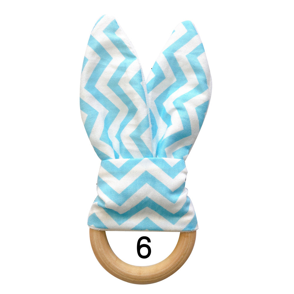 Natural Wooden Baby Teething Ring Image 2