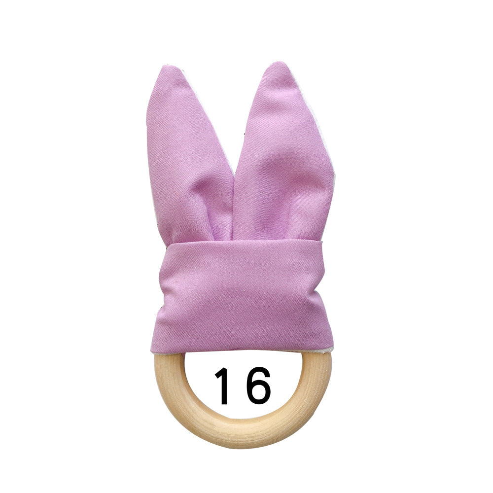 Natural Wooden Baby Teething Ring Image 2