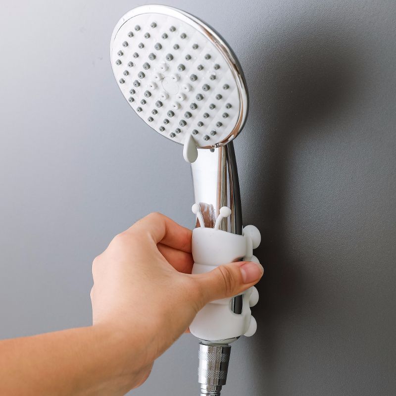 Suction cup shower holder in bathroom