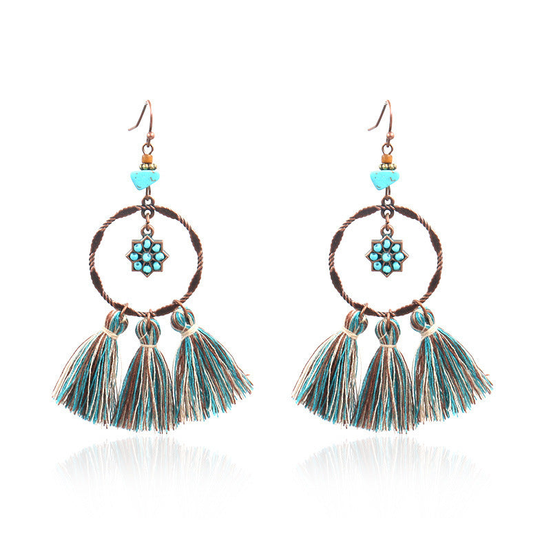 Bohemian Long Tassel Earrings Image 1