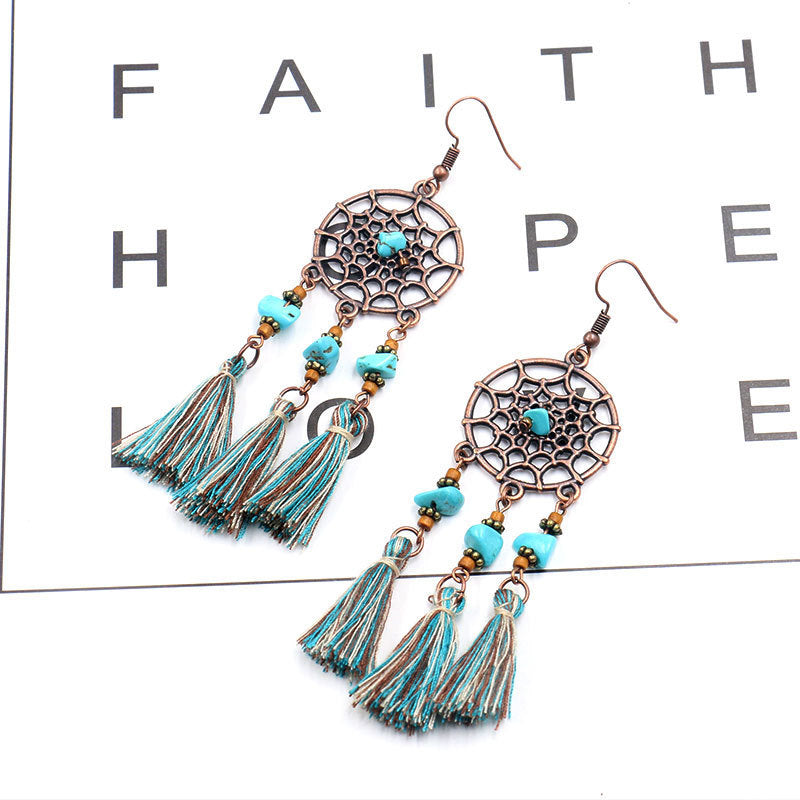 Bohemian Long Tassel Earrings Image 1