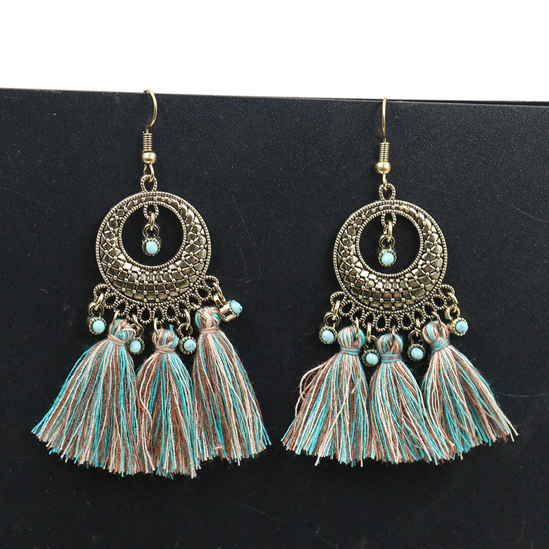 Bohemian Long Tassel Earrings Image 1