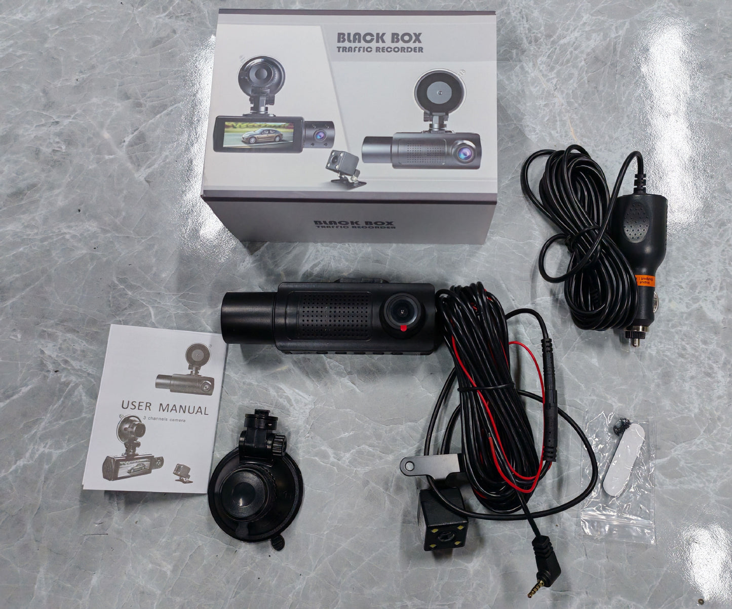 First image of HD 1080P car dash cam showing front view