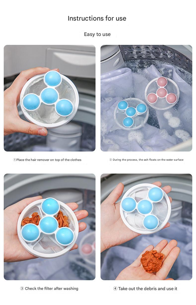 pet hair remover laundry bag purple