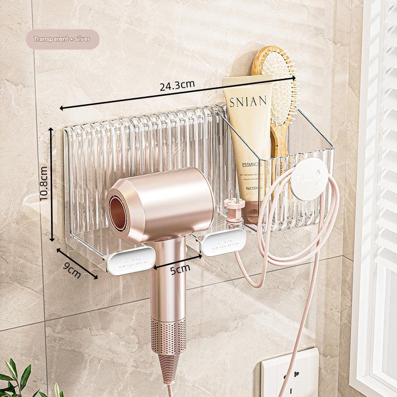 Image of wall-mounted hair dryer holder