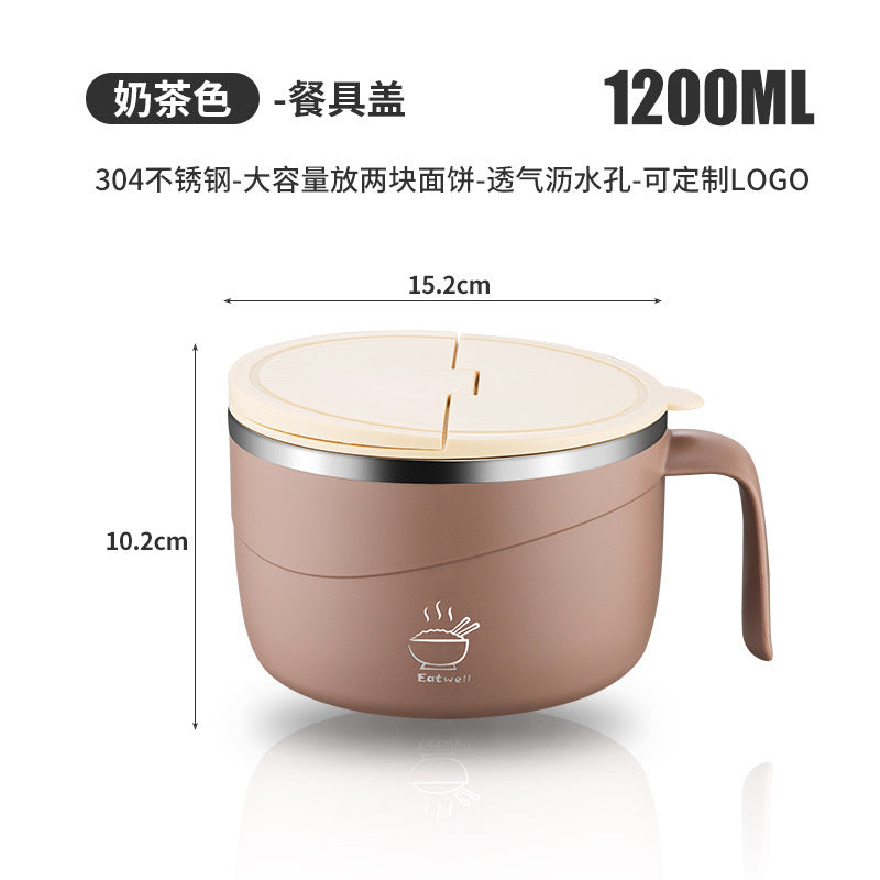Stylish stainless steel bowl perfect for dorm life