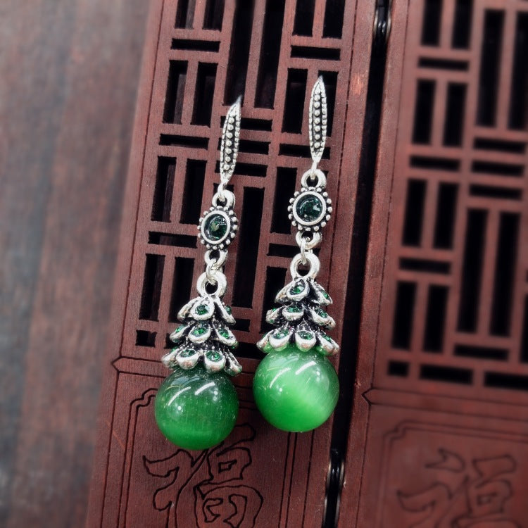 Stylish Bohemian Agate Dangle Earrings for Women - Image 1