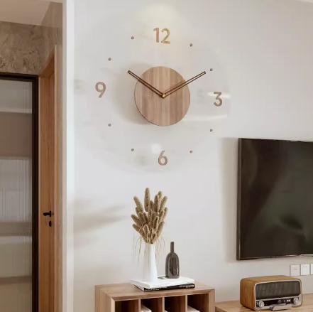 transparent digital wall clock design