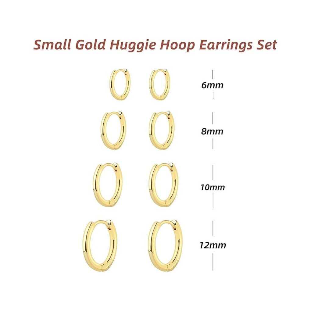 stainless steel hoop earrings set for men and women - image 1