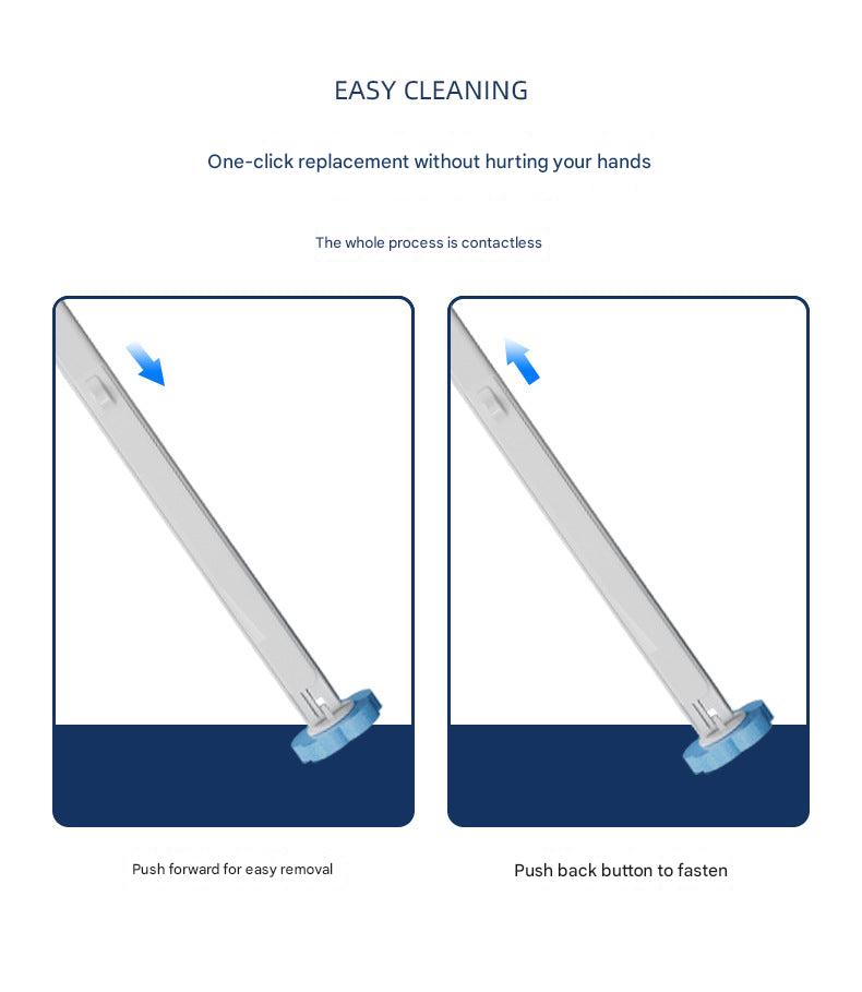 White toilet brush set displaying lavender sponge