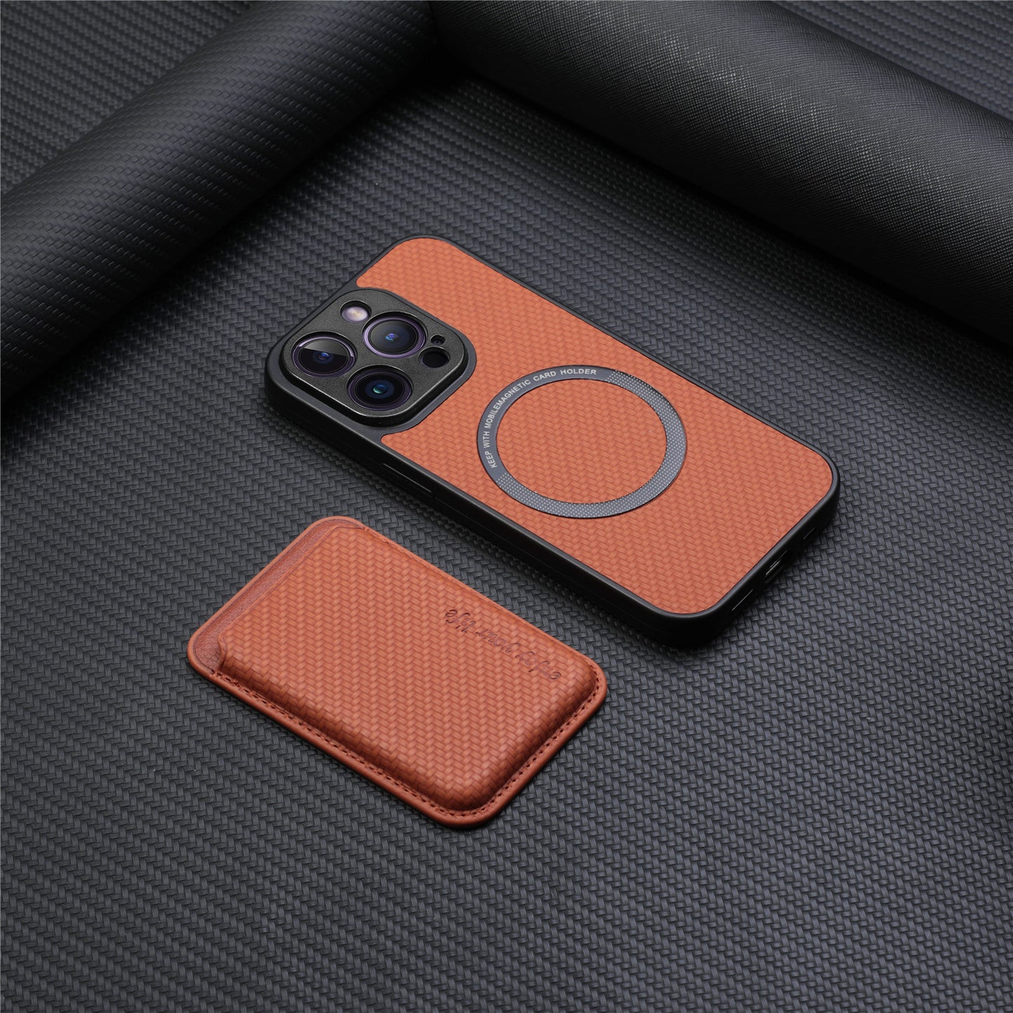 MagSafe-Compatible iPhone & Samsung Card Holder Case - Shockproof, Slim Design with Magnetic Stand - Leather & TPU - Multiple Colors Available