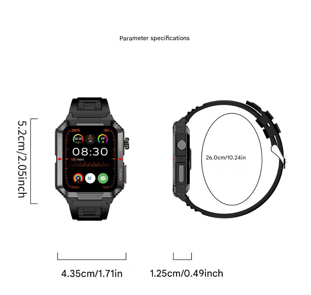 Smartwatch displaying health metrics