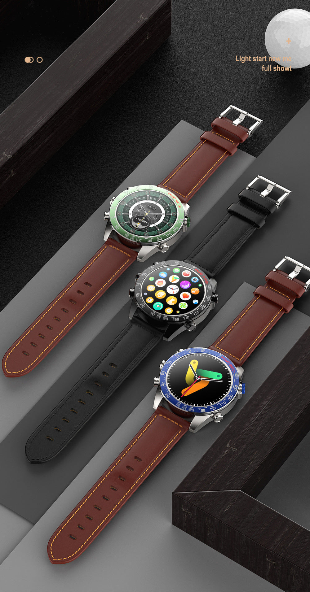 Smartwatch AMOLED Display Front View