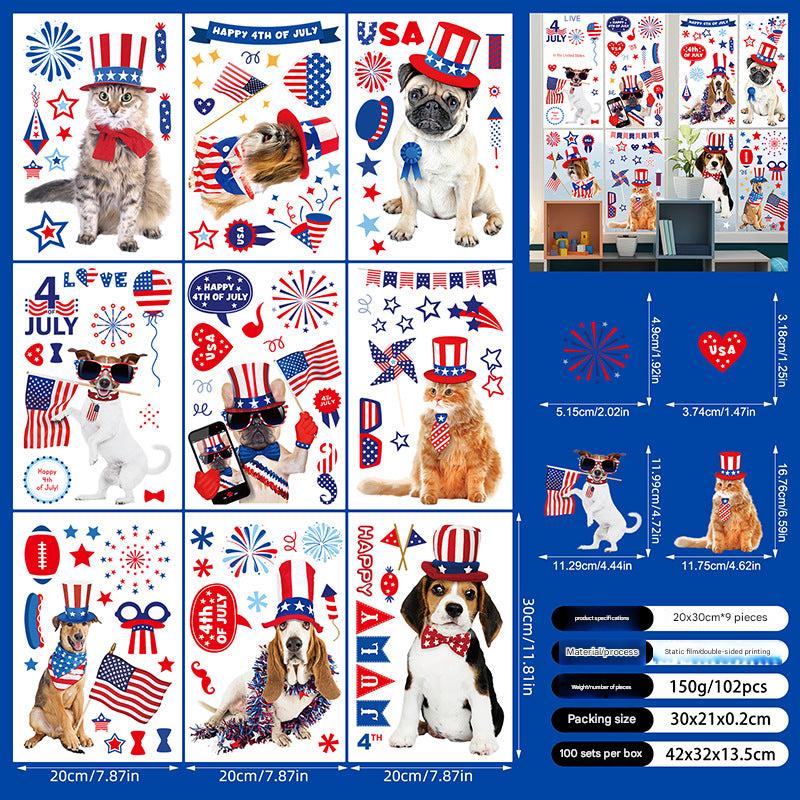 Patriotic gnome sticker decoration 1