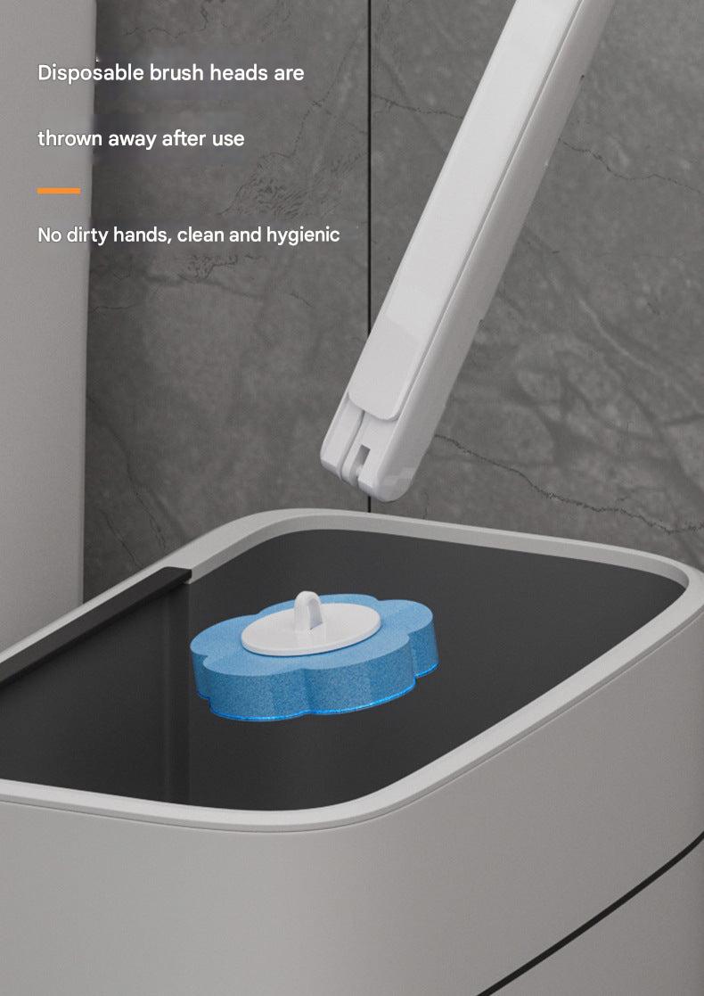 Touchless bathroom cleaning tool