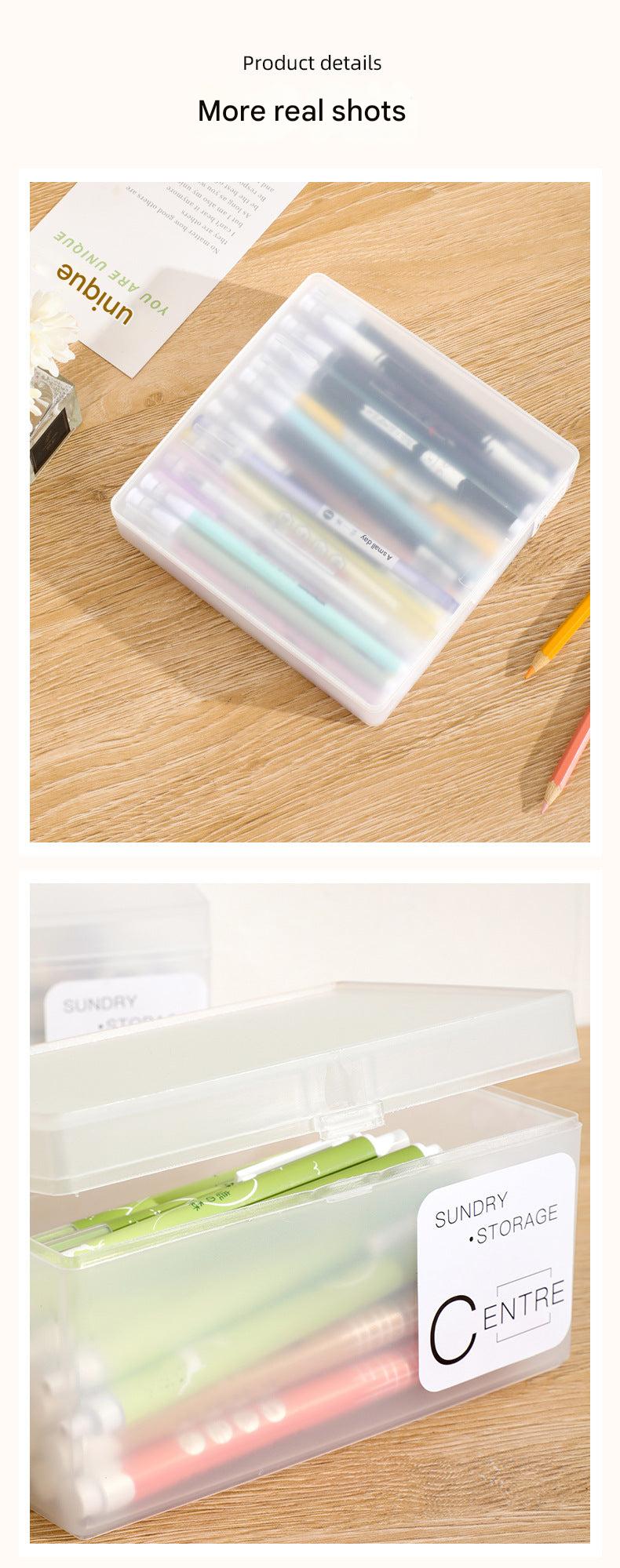 Compact desk storage solution for stationery