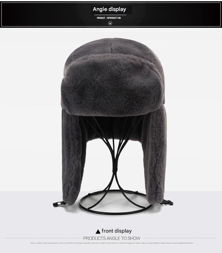 Winter earflap hat in black