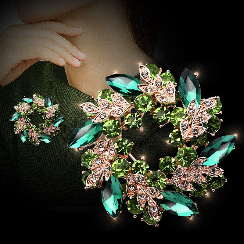 elegant floral brooch pin for women