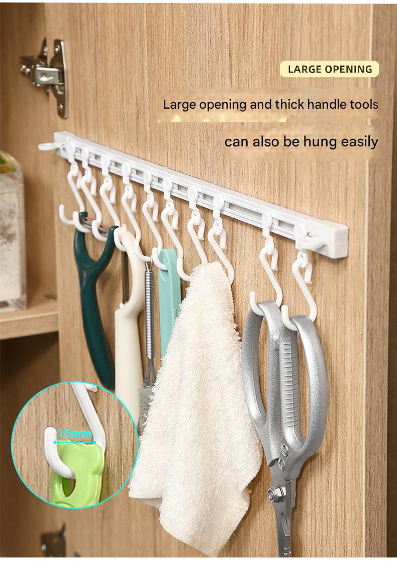 Plastic hook organizer for kitchen utensils