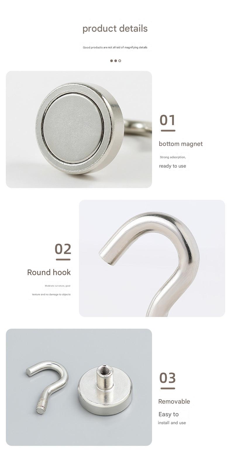 Iron magnetic hooks on refrigerator