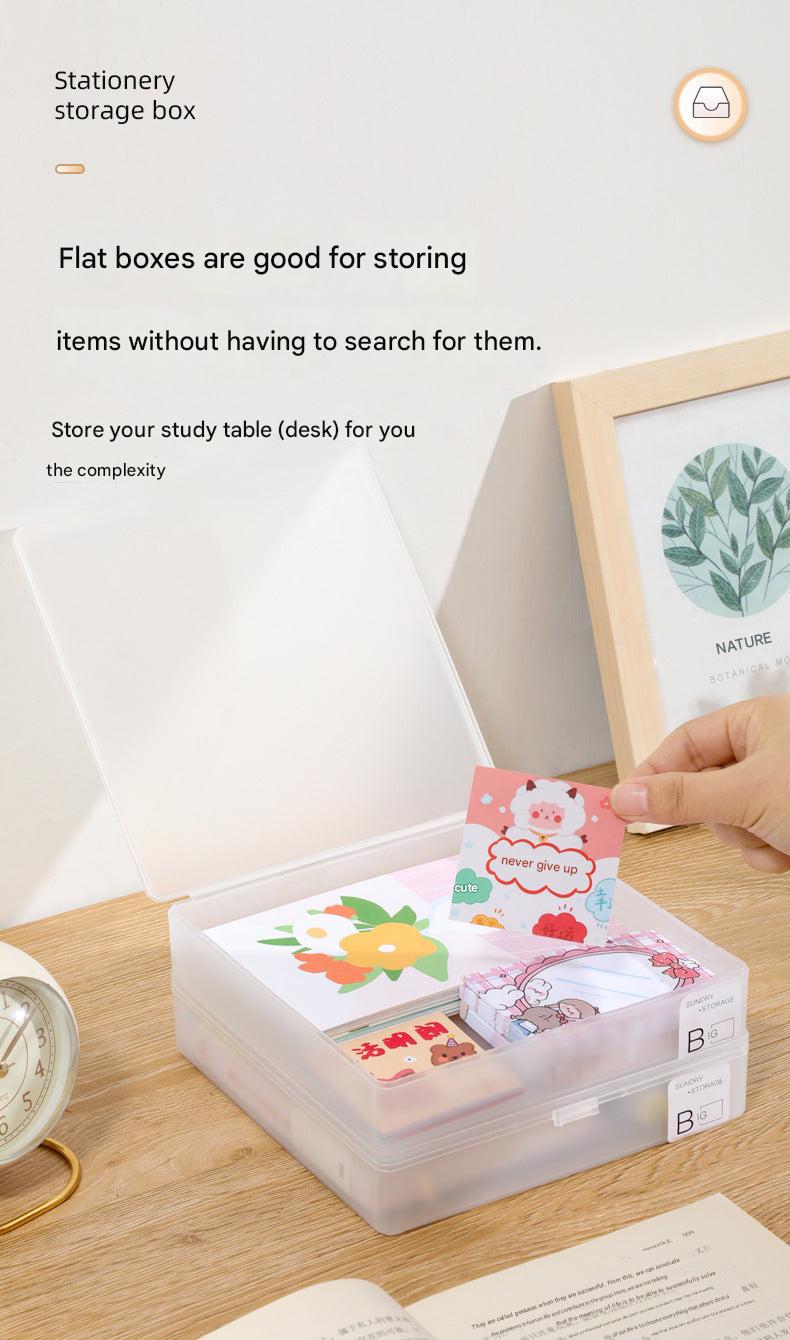 Small square storage box for cosmetics