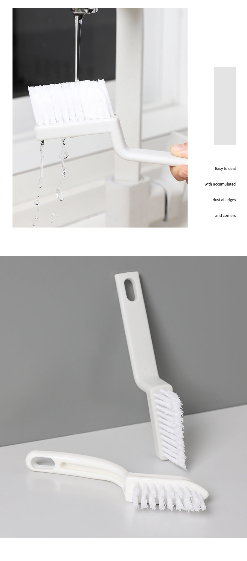 Bathroom tile corner cleaner brush image 1