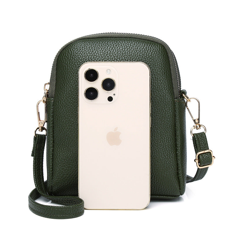 Chic Color-Block Mini Round Bag on a model