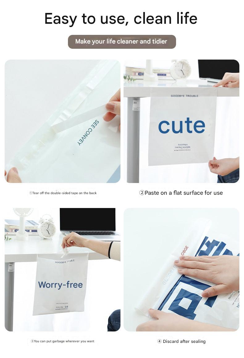 Portable Adhesive Car Waste Bag Image 1