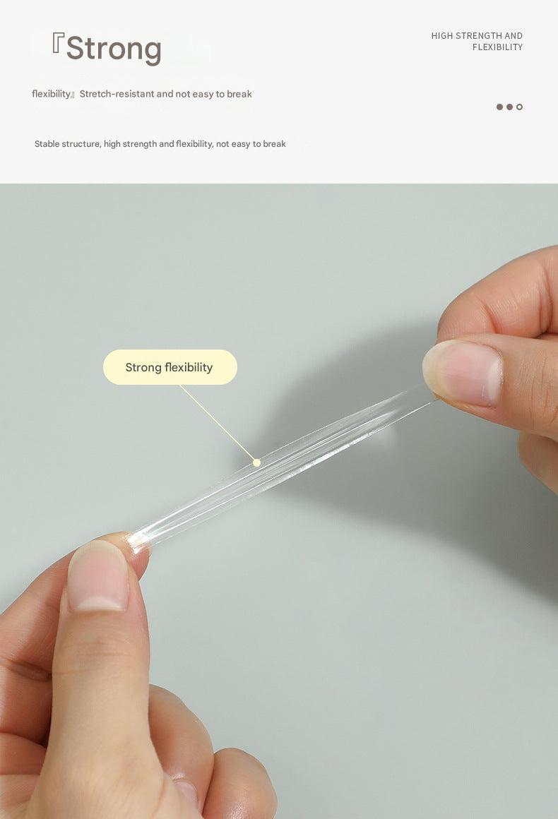 Close-up of reusable acrylic adhesive dots