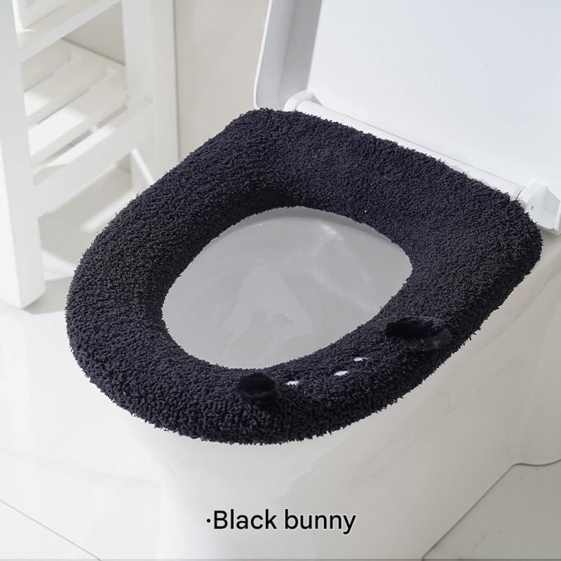 Plush Nordic Toilet Seat Cover front view