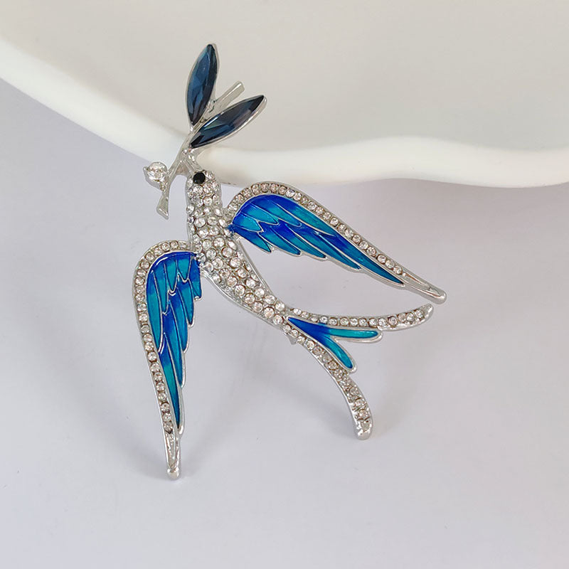 Blue Swallow Brooch Image 1
