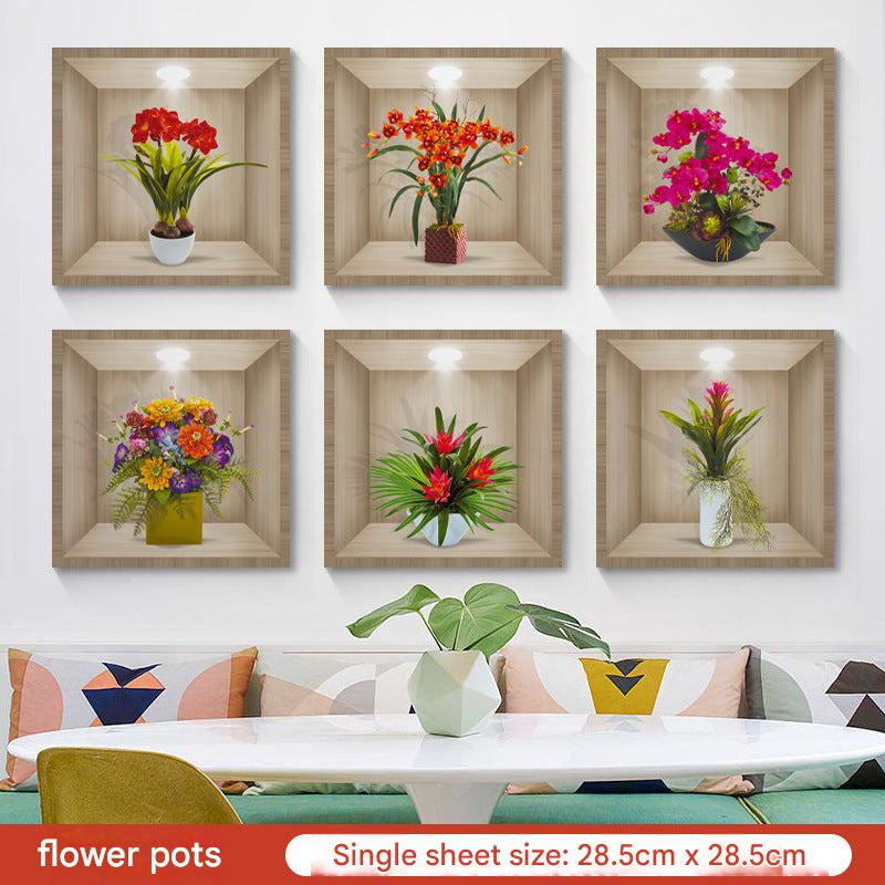 Stylish green plant wall art sticker 1