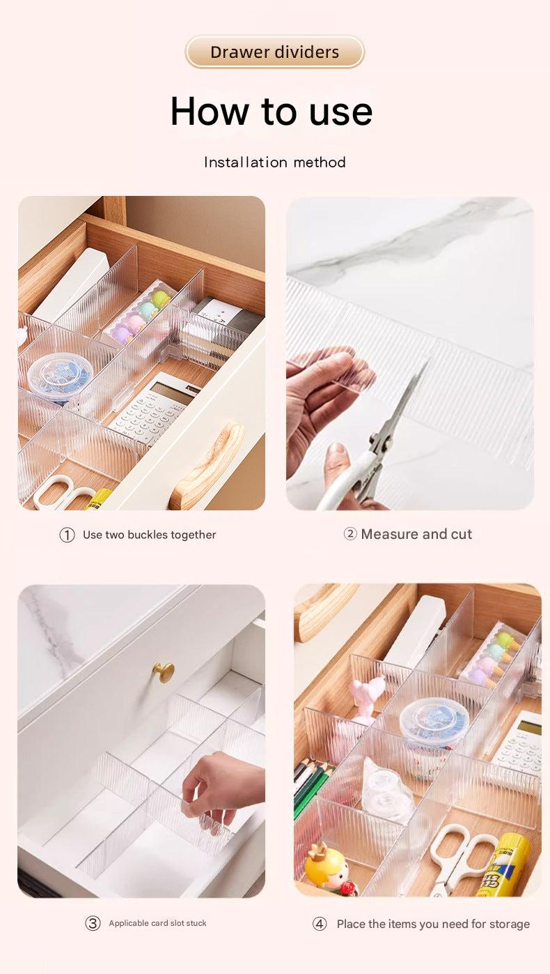 Transparent drawer organizer for socks