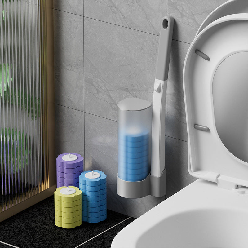 Touchless bathroom cleaning tool