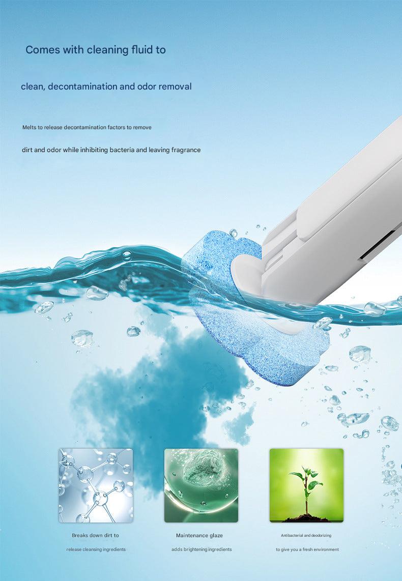 Modern design toilet brush in use