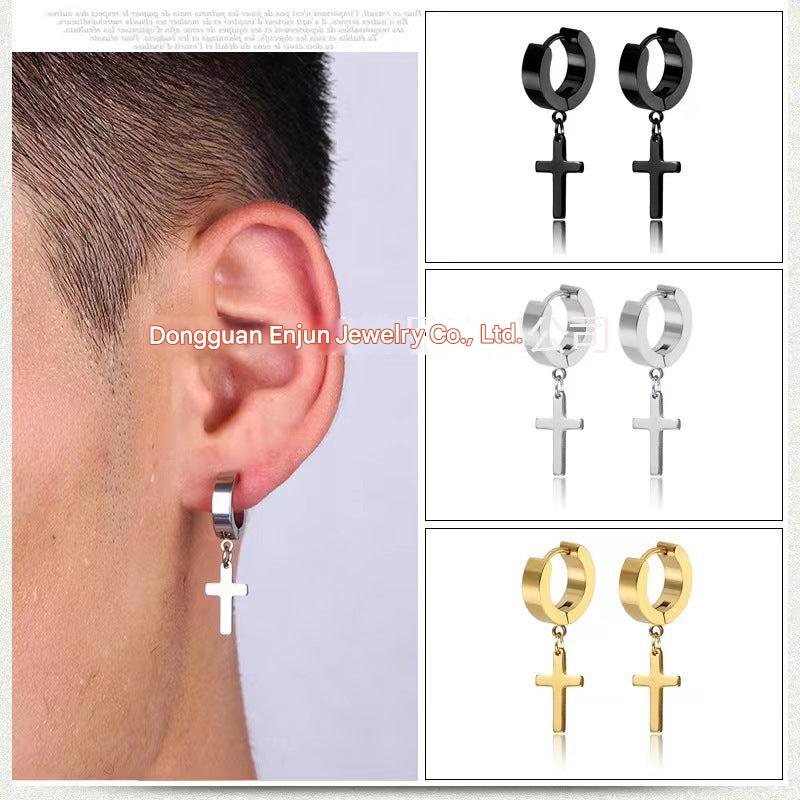 Fashionable men's earrings set for casual wear