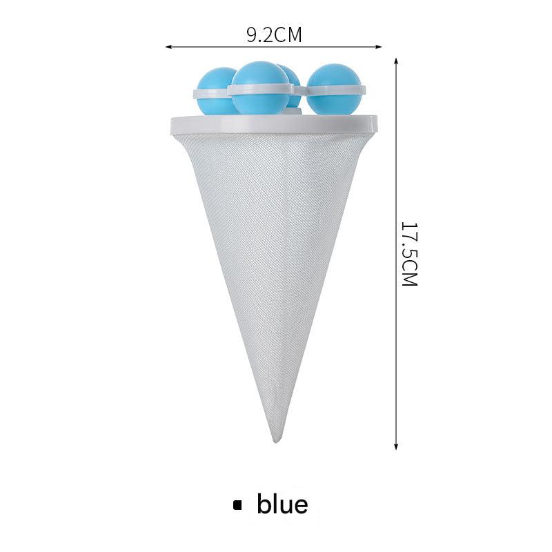 Washing machine ball filtering hair