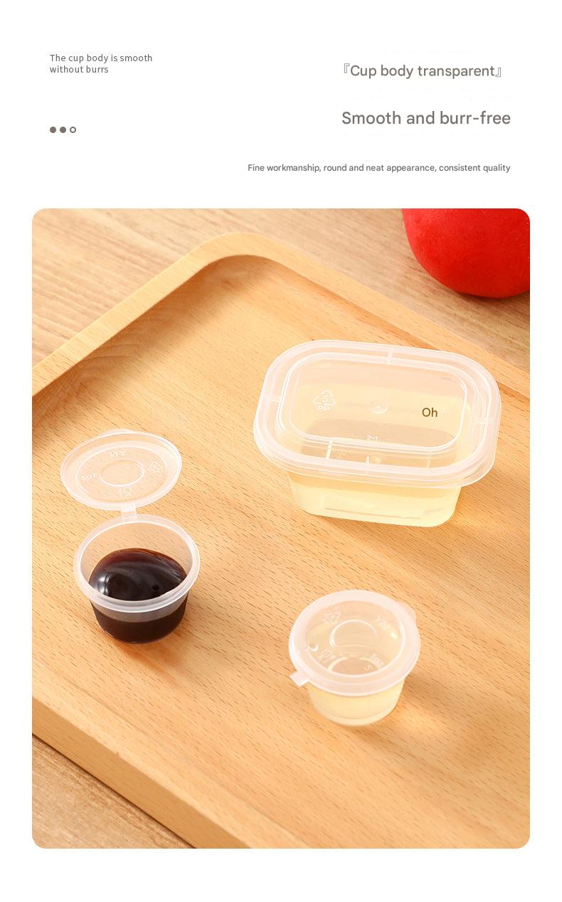 Transparent condiment containers for meal prep