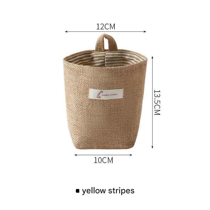 Dark blue striped dorm room pouch