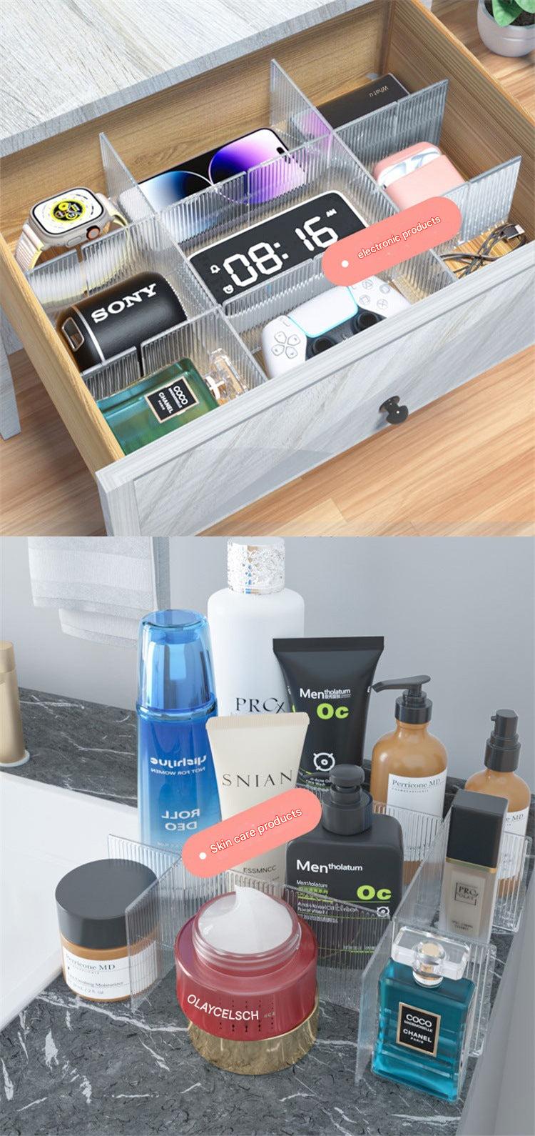 Transparent drawer organizer dividers for socks