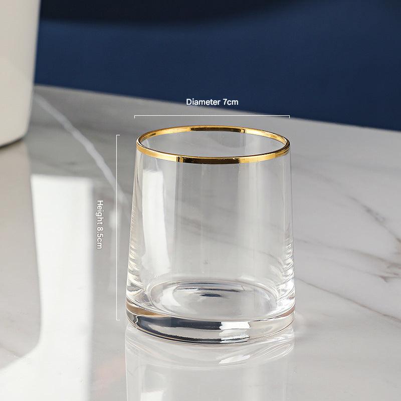 Gold stainless steel fruit fork stand view 1