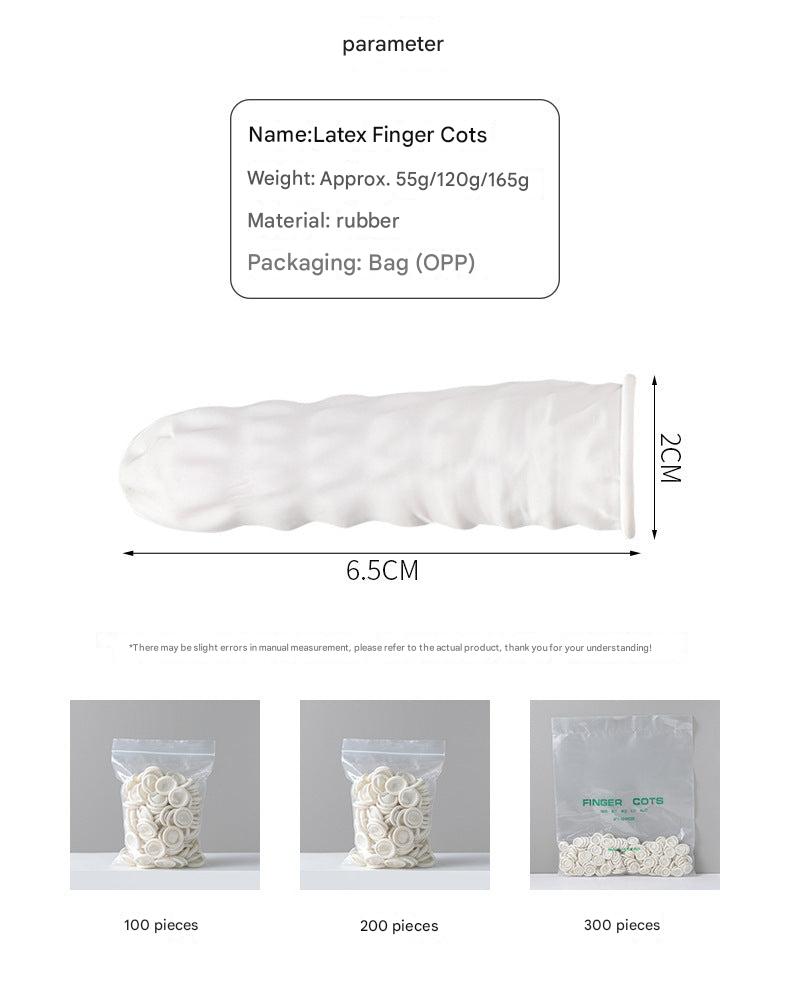 Latex finger cots for electronic use