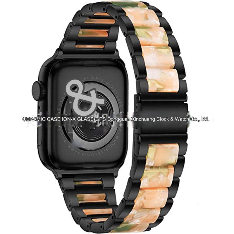 Luxurious Lightweight Metal Resin Band for Apple Watch 9/1SE - Versatile Styles Available