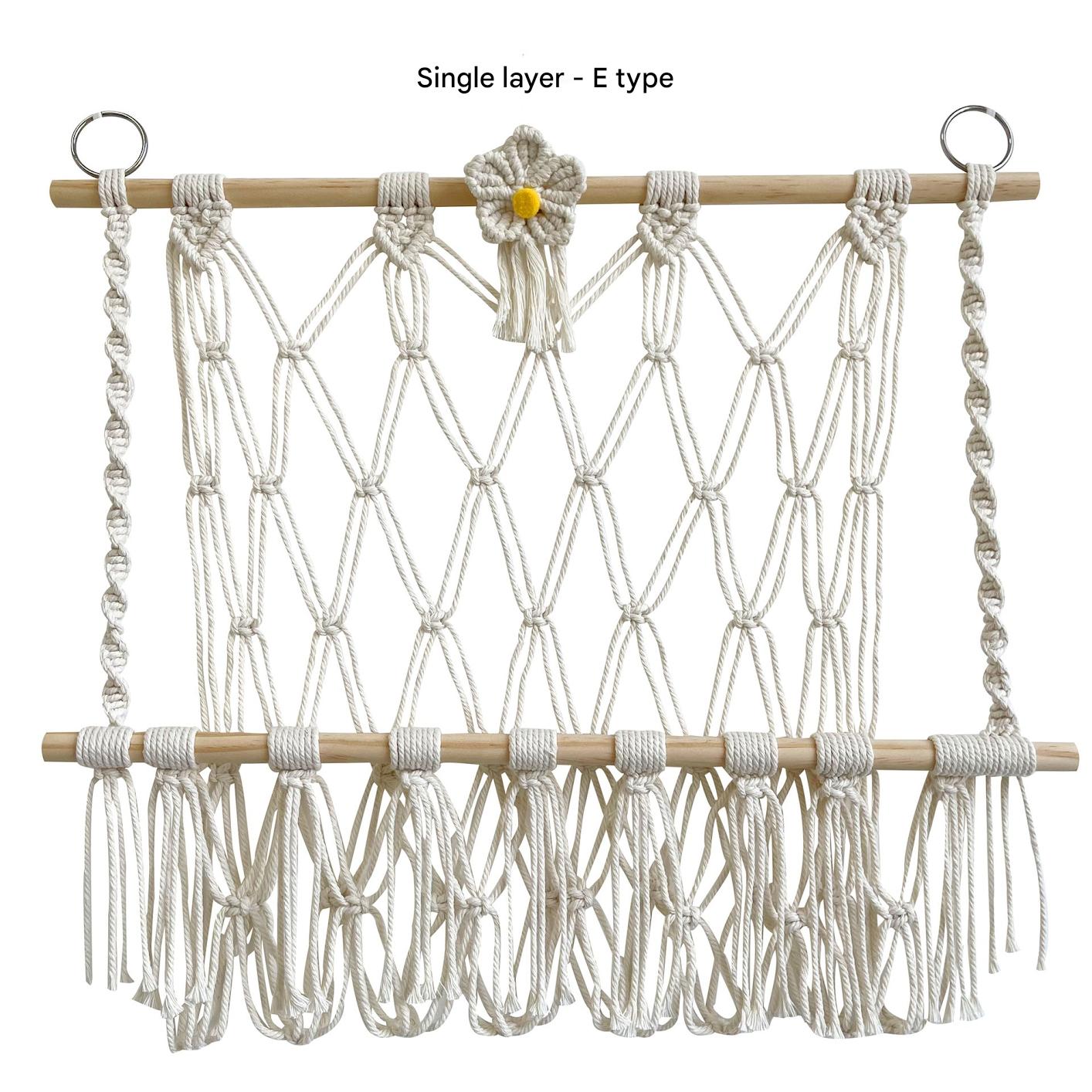 Bohemian toy organizer with mesh pockets - image 1