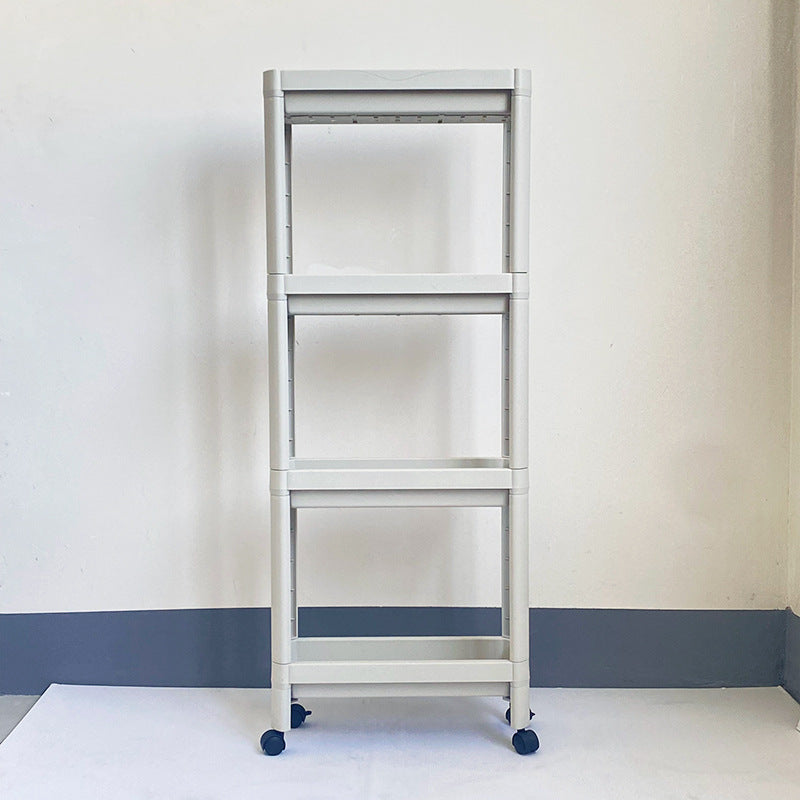 Adjustable storage rack in kitchen