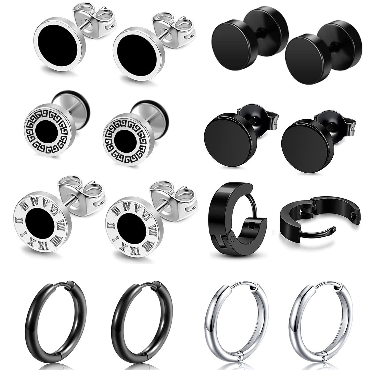 Durable Stainless Steel Earrings Set