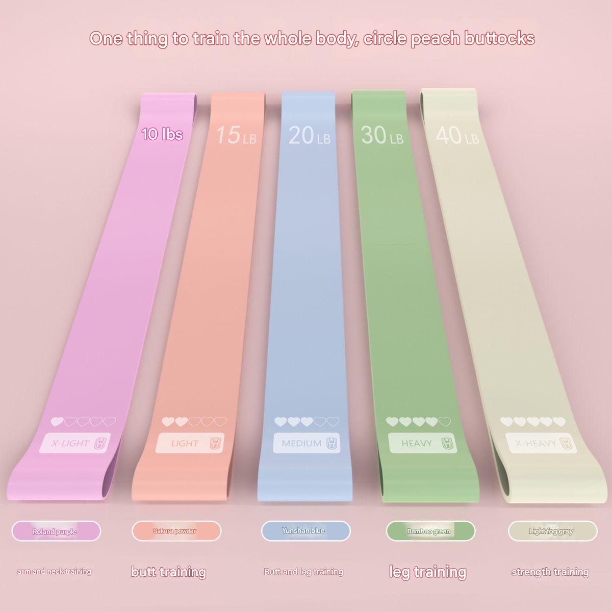 Resistance bands in various colors
