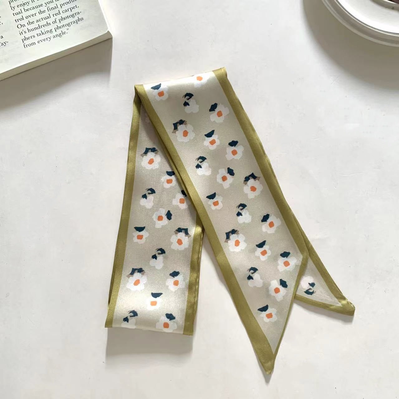 daisy print silk scarf image 1