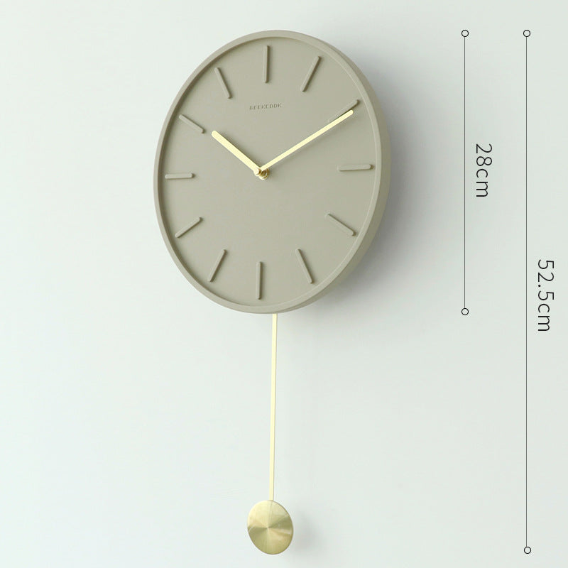 Stylish modern wall clock cement copper design