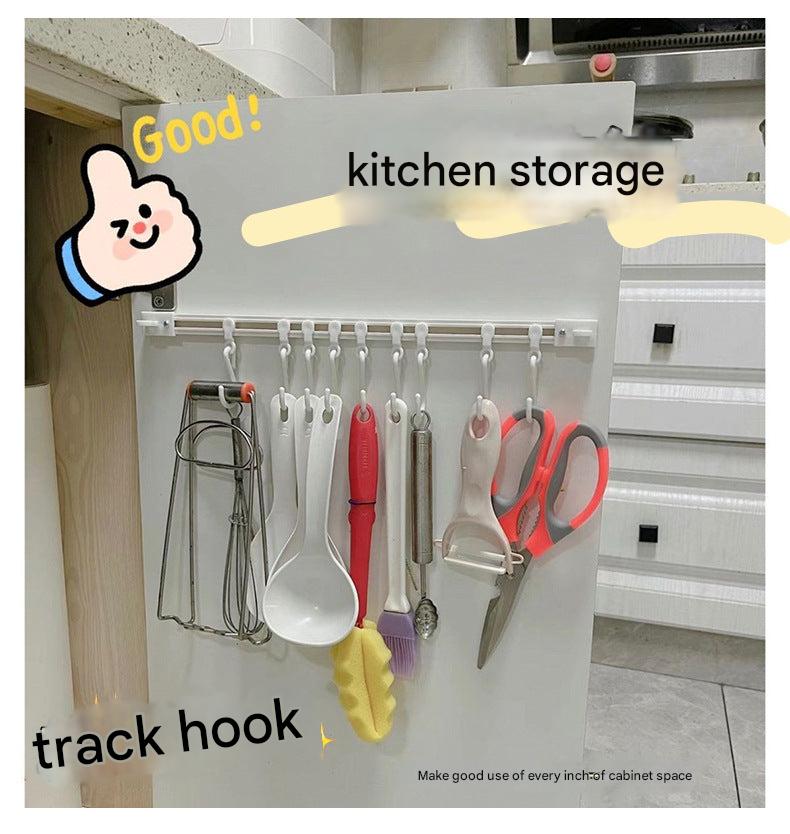 Plastic hook organizer for kitchen utensils
